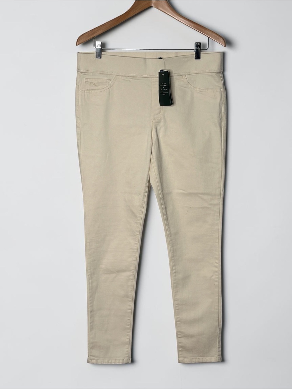 NWT Lauren Ralph Lauren Modern Leggings Pant Modern Cream Beige 12